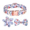 Adjustable Soft Dog Collar with Floral Print – Cute Multicolor Pet Collar