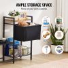 Pet Feeding Station with Storage, Elevated Dog Bowls, Raised Dog Bowl Stand, Dog Food Storage and Feeder Station with Storage Shelves