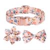 Adjustable Soft Dog Collar with Floral Print – Cute Multicolor Pet Collar