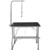 Dog Grooming Table Black Engineered wood with rubber surface Medium
