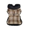 Sherpa-Lined Plaid Dog Harness Coat – Warm Winter Coat with Matching Leash