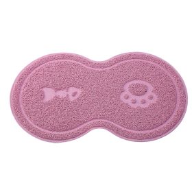 Non-Slip Dog & Cat Feeding Mat | Waterproof Pet Food & Water Bowl Placemat Tray for Clean Feeding Area (Option: No8_Pink)