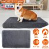 Soft Plush Dog Bed | Cozy Warm Pet Crate Mat with Long Plush Cushion for Small & Medium Dogs