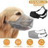 Soft Mesh Dog Muzzle | Adjustable Breathable Anti-Biting & Barking Pet Mouth Cover with Neck & Forehead Straps
