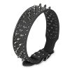 Spiked Leather Dog Collar | Adjustable Studded Pet Neck Collar for Dogs