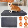 Soft Plush Dog Bed | Cozy Warm Pet Crate Mat with Long Plush Cushion for Small & Medium Dogs
