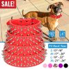 Spiked Leather Dog Collar | Adjustable Studded Pet Neck Collar for Dogs