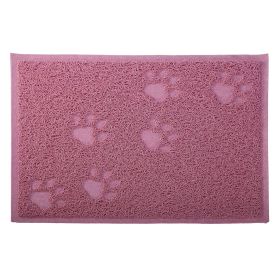Non-Slip Dog & Cat Feeding Mat | Waterproof Pet Food & Water Bowl Placemat Tray for Clean Feeding Area (Option: Square_Pink)