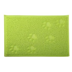 Non-Slip Dog & Cat Feeding Mat | Waterproof Pet Food & Water Bowl Placemat Tray for Clean Feeding Area (Option: Square_Neon)