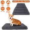 Soft Plush Dog Bed | Cozy Warm Pet Crate Mat with Long Plush Cushion for Small & Medium Dogs