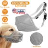 Soft Mesh Dog Muzzle | Adjustable Breathable Anti-Biting & Barking Pet Mouth Cover with Neck & Forehead Straps
