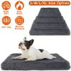 Soft Plush Dog Bed | Cozy Warm Pet Crate Mat with Long Plush Cushion for Small & Medium Dogs