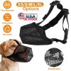 Soft Mesh Dog Muzzle | Adjustable Breathable Anti-Biting & Barking Pet Mouth Cover with Neck & Forehead Straps