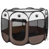 Portable Foldable Pet Tent Exercise Pen Kennel Removable Zipper Top and Bottom Water Resistant Indoor Outdoor Use For Dogs Cats Other Pets