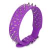 Spiked Leather Dog Collar | Adjustable Studded Pet Neck Collar for Dogs