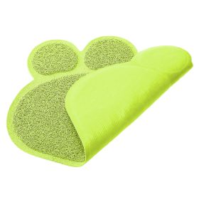 Non-Slip Dog & Cat Feeding Mat | Waterproof Pet Food & Water Bowl Placemat Tray for Clean Feeding Area (Option: Paw_Neon)