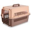 Travel Dog Kennel Carrier Handheld Pet Crate Cage Cat Rabbit Carrier Box w/ 11lbs Max Load Safety Squeeze Latch
