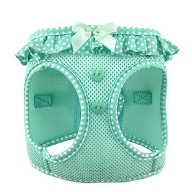American River Choke Free Dog Harness Polka Dot Collection (Color: Teal Polka Dot, size: XX-Small)