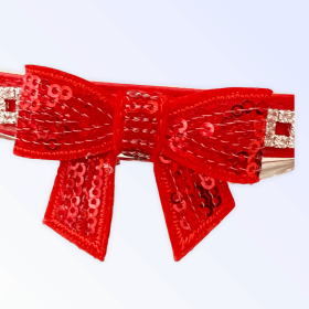 Elegant Holiday Bow Collar for Pets (Size-Pack Of: X Large-1, Color: Red Bow)