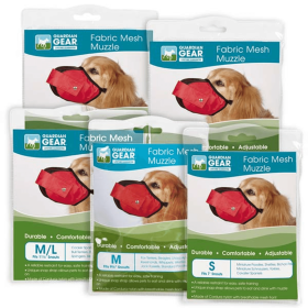 GG Large Red Fabric Mesh Muzzle (Size-Pack Of: Small-1, Color: Red)