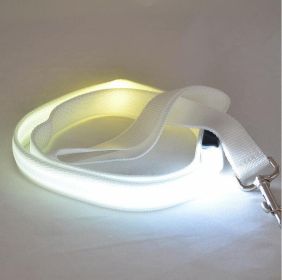 Glowing Pet Leash - Illuminated Led Dog Leash (Style-Electrical Outlet: Rechargeable-Usb, Color: White)