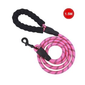 Luminous Reflective Strong Dog Leash (Color: Pink)