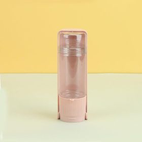Portable Pet Supplies For Water Bottle Dog Drinking Bowl Cup Outdoor Travel Dogs Cats Water Dispenser Feeder (Color: Pink)