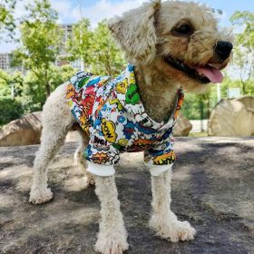 Graffiti Print Pet Hoodie - Stylish Two-Legged Clothing For Dogs (Color: Picture Color, size: XS)