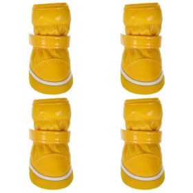 Cozy Paws: Stylish And Protective Cotton Dog Shoes (Color: Yellow, size: 5)