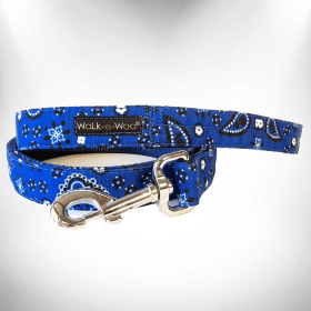 Stylish Comfort Bandana Dog Lead for Ultimate Durability (Size-Pack Of: Regular Lead 1" Width- 5' Length-1, Color: Blue)