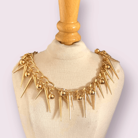 Spike & Studded Dog Necklace for Halloween Festivities (Pack Of: 1, size: large)