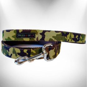 Camo Dog Lead - Brown Webbing or Hot Pink (Size-Pack Of: Thin Lead 5/8" Width- 5' Length-1, Color: Brown Camo)