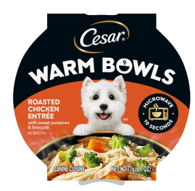 Cesar Warm Bowls Wet Dog Food Roasted Chicken Entrée, 2.7 Oz. Tray (flex956920Ent: Cesar Warm Bowls Wet Dog Food)