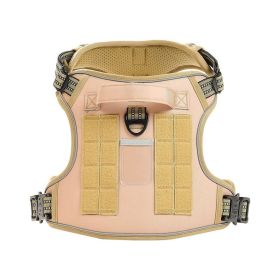 Adjustable Pet Vest Dog Harness for Large Dogs for Use Outdoor (Color: Brown, Type: Pet supplies)
