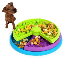 Pet Slow Food Feeder Interactive Toy for Anti Choking Bowl (Color: Multi-Color, Type: Pet supplies)