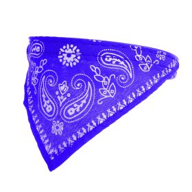 Adjustable Bandana Leather Pet Collar Triangle Scarf (Option: Blue_S)