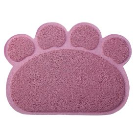 Non-Slip Dog & Cat Feeding Mat | Waterproof Pet Food & Water Bowl Placemat Tray for Clean Feeding Area (Option: Paw_Pink)