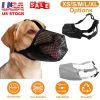 Soft Mesh Dog Muzzle | Adjustable Breathable Anti-Biting & Barking Pet Mouth Cover with Neck & Forehead Straps