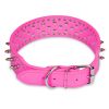 Spiked Leather Dog Collar | Adjustable Studded Pet Neck Collar for Dogs