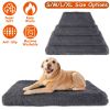 Soft Plush Dog Bed | Cozy Warm Pet Crate Mat with Long Plush Cushion for Small & Medium Dogs