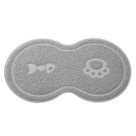 Non-Slip Dog & Cat Feeding Mat | Waterproof Pet Food & Water Bowl Placemat Tray for Clean Feeding Area (Option: No8_Grey)