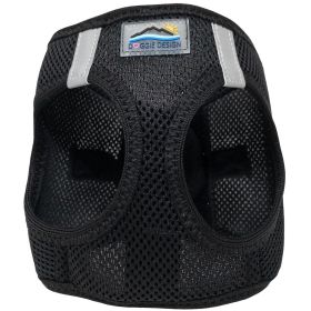 American River Solid Ultra Choke Free Dog Harness (Color: black, size: S)