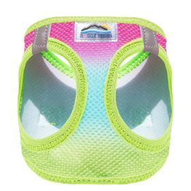 American River Choke Free Dog Harness Ombre Collection (Color: Rainbow, size: 3X-Large)