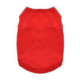 Cotton Dog Tank (Color: Flame Scarlet Red, size: X-Large)