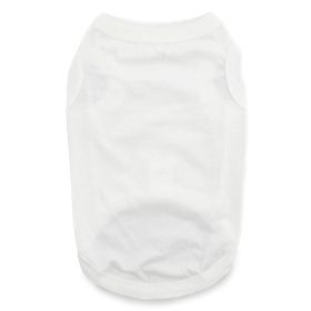 Cotton Dog Tank (Color: White, size: large)